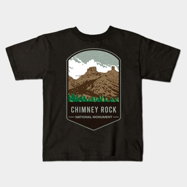 Chimney Rock National Monument Kids T-Shirt by JordanHolmes